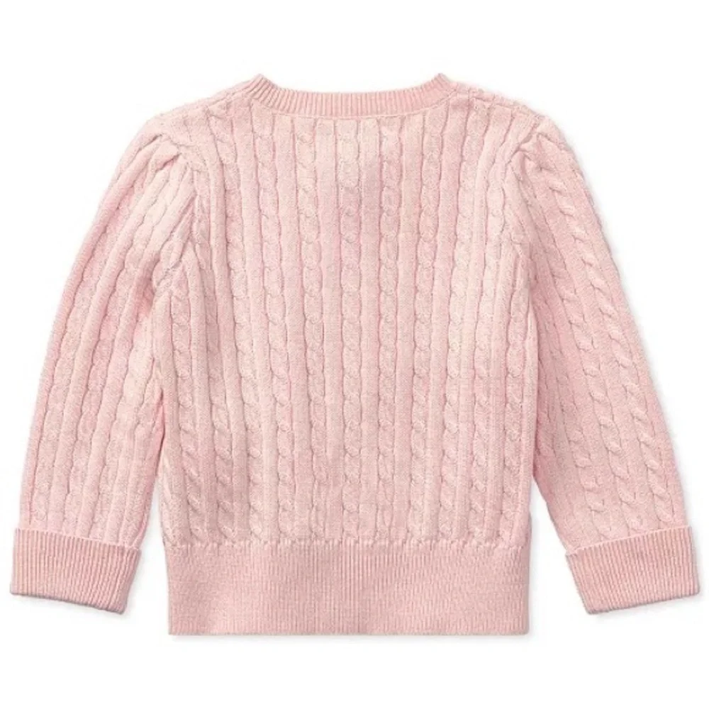 Ralph Lauren pink cardigan 12m cotton knit
